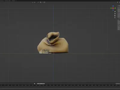 Bag of Gold Coins Low-poly 3D model