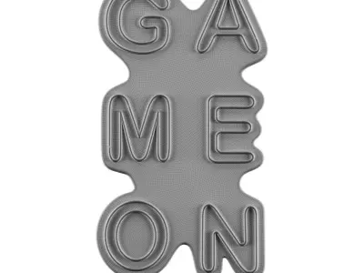Game On Neon Sign 3D model