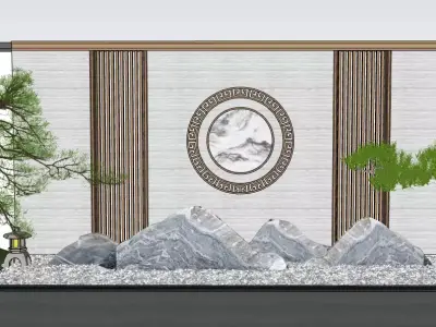 landscape wall-Chinese style-4 3D model