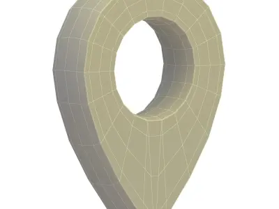 3D Map Pointer sky blue 3D model