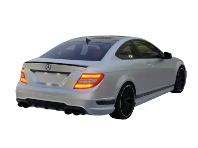 Mercedes-Benz C63 AMG Low-poly 3D model