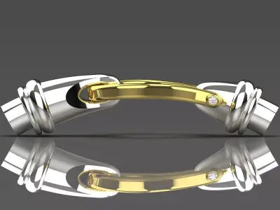 Two-tone bracelet connection modern design model bg0044 3D print model