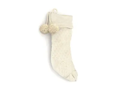 Stocking Holiday Time White PBR  Low-poly 3D model
