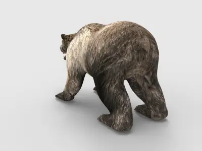Bear Rigged and animated 3D Low-poly 3D model