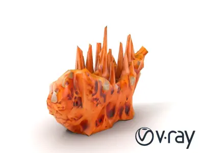 Cave Stalactites and Stalagmites Environment model pack Low-poly 3D model