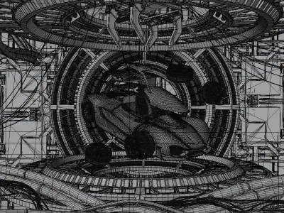 Car Factory Core Low-poly 3D model