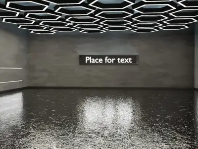 Car exhibition interior studio - 4 rooms 3D model