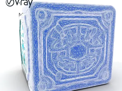 Mystical Artefact Cube Model Pack Low-poly 3D model