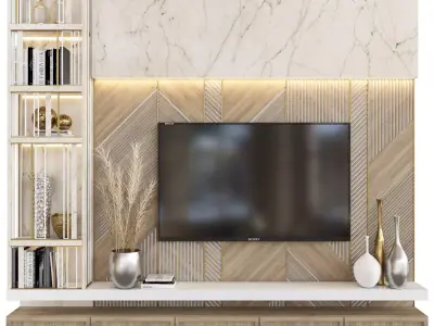TV  Wall 07 3D model