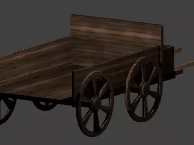 medieval cart 3D model