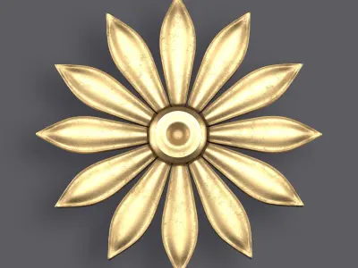 5 Flowers Ornamental Pack 10 3D model