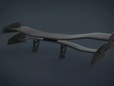 free spoiler Free low-poly 3D model