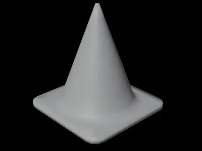 traffic cone Low-poly 3D model