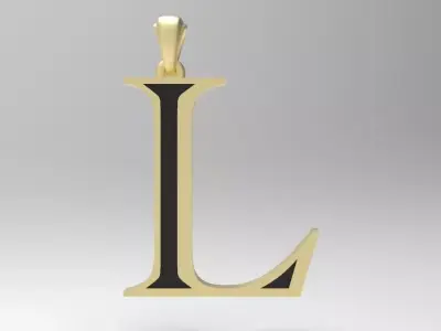 Alphabet Latin L 3D print model