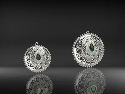 Raindrop Vintage Pendant 3D print model