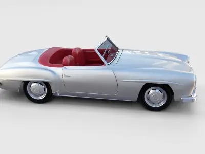 Fully modeled w interior Mercedes 190SL rev 3D model