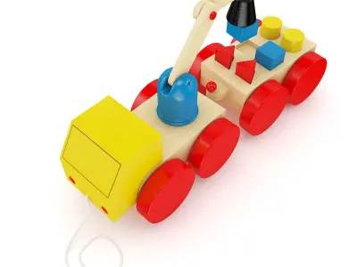 Wooden Car Toy 3D model