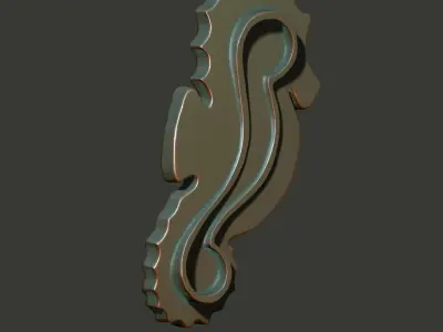 Seahorse dish 3D print model