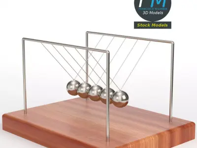 Newton cradle 2 3D model