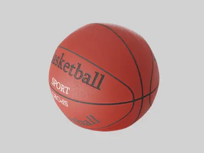 Basketball PBR ball Low-poly 3D model