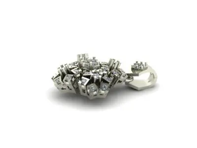 diamond pandent for beauty 3D print model