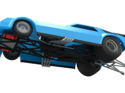 Vintage Funny Car Scale 1 to 25 3D print model