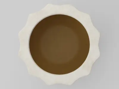 Modern Rustic Fluted Outdoor Planters 3D model