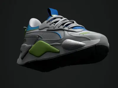Puma Shoes Low-poly 3D model