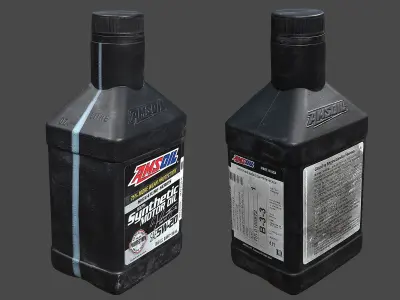 Motor Oil Bottle 3D model buy
