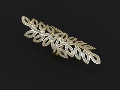 Leafy Luxury ring 3D print model