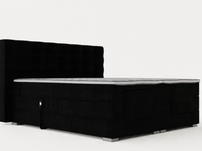 Mia Adjustable Bed Complete Bed Package 180x200 Dark Gray Low-poly 3D model