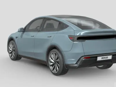 Tesla Model Y 2025 Low-poly 3D model