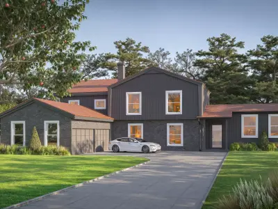 American House Model Realistic 3ds max and corona   Low-poly 3D model