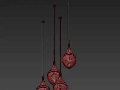 RH LANGUEDOC Round Chandelier Antique Brass 3D model