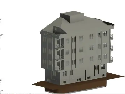 Apartment Project Revit 3D model