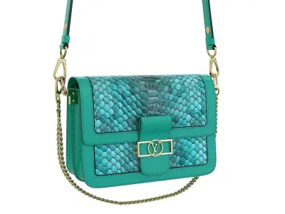 Louis Vuitton Dauphine Bag Green Snake 3D model