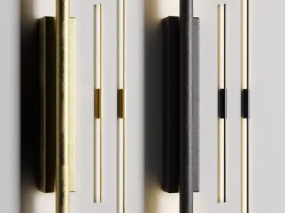 Wall Lamp 2023 Minimalist Led Modern Strip Lights scene Low-poly 3D model