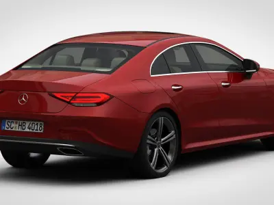 Mercedes-Benz CLS 2019 detailed interior 3D model