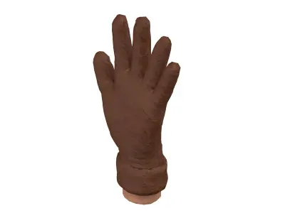 leather gloves  3D model