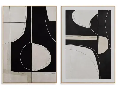 Abstract Painting Frame set 3D model 241