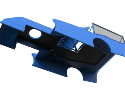 Shell of Outlaw Figure 8 Modified stock car V2 Scale 1 to 25 3D print model