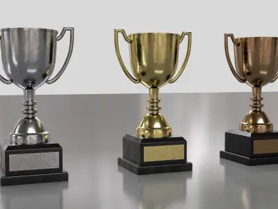 TROPHY Low-poly 3D model get