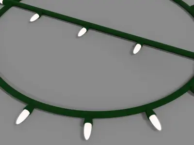 String lights decoration  Low-poly 3D model