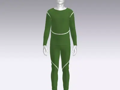 Sport Suit Low-poly 3D model
