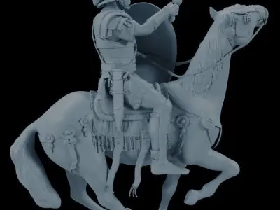Roman Horseman Chess Piece 3D print model