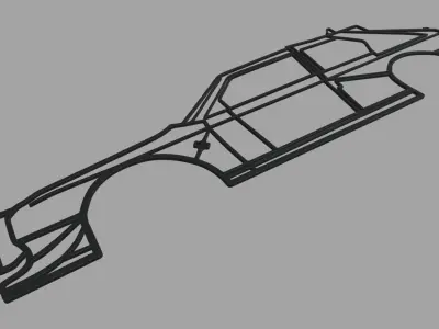 Lancia Delta S4 Wall Silhouette 3D print model