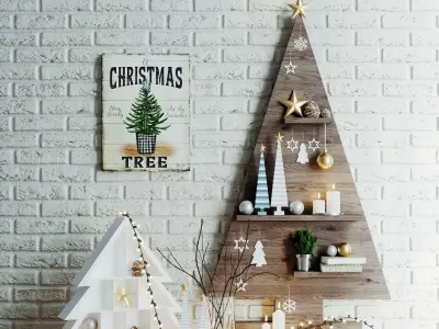 Christmas decor set 3D model