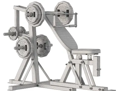 Olympic Leverage Home Gym 3D model