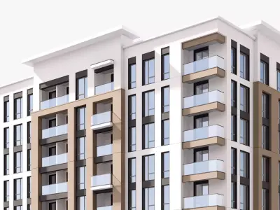 residential building Low-poly 3D model