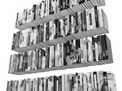 Books 150 pieces 2-7-5 Low-poly 3D model